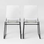2pk Laurel Acrylic Dining Chairs with Metal Legs - Threshold™