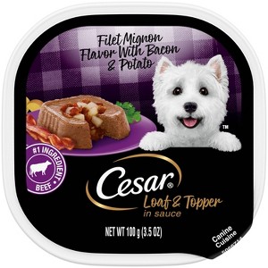 Cesar Loaf and Topper in Sauce Small Breed Wet Dog Food - 1 of 4
