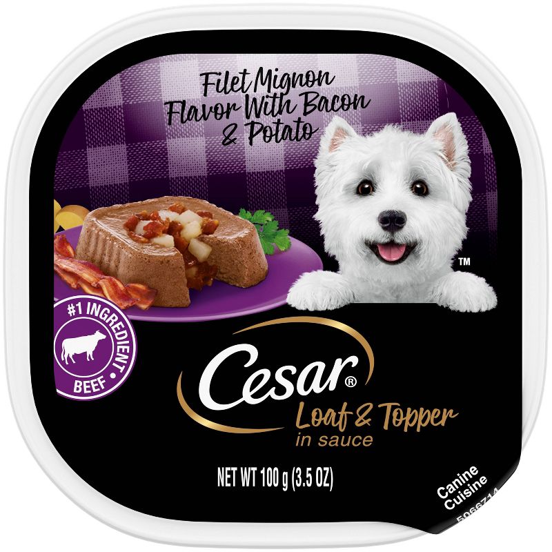 Cesar Loaf & Topper in Sauce Wet Dog Food   - 3.5oz, 1 of 12