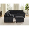 VANOMi 90.6’’ Corduroy Sectional Sofa with Storage Ottoman - 4 of 4