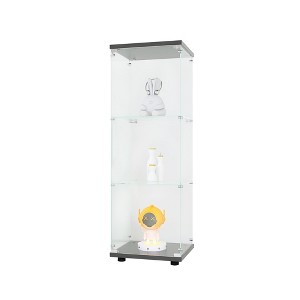 NicBex 3 Shelves File Cabinet with 1 Door Glass Cabinet,Office Cabinet with Spacious Tier-Shelving Design,Filing Cabinet for Home Office - 1 of 4