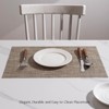 Aoibox Placemats Set of 4 - Woven Vinyl Dining Table Mats, Easy Clean & Washable for Indoor and Outdoor Use, Stylish Caramel Color - 2 of 4