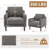 Mid Century Modern Living Room Chairs, Green Upholstered Arm Chair,Comfy Breathable Linen Fabric, Sofa Chair with Wood Legs,Reading Chairs - 2 of 4