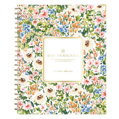 Day Designer 2024-25 Weekly/Monthly Planner 11"x8.5" Wirebound Matte Ashley Cottage: Adult Stationery, July-June Calendar