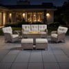 Belord Outdoor All Weather Wicker Patio Furniture Set, 7 Pieces Brown Wicker Patio Furniture Sofa Set with Propane Firepit Table - 3 of 4