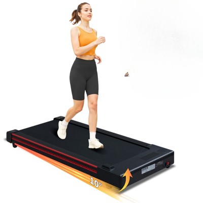 VisioGear Portable Compact Treadmills Under Desk Treadmill for Home, Walking Pad Treadmill, Black & Gray, 49.6"*12.8"*5.5"