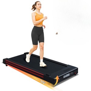 VisioGear Portable Compact Treadmills Under Desk Treadmill for Home, Walking Pad Treadmill, Black & Gray, 49.6"*12.8"*5.5" - 1 of 4