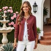 Anna-Kaci Women's Textured Knit Button-Front Cardigan with Long Sleeves and Ribbed Trim - 3 of 4