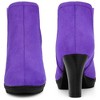 BLISSFUL STEP Round Toe Block Heels Chelsea Ankle Boots for Women - 2 of 3