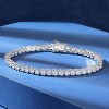 18k White Gold Plated Infinity Tennis Bracelet with Simulated Diamond for Women White Gold - 3 of 4