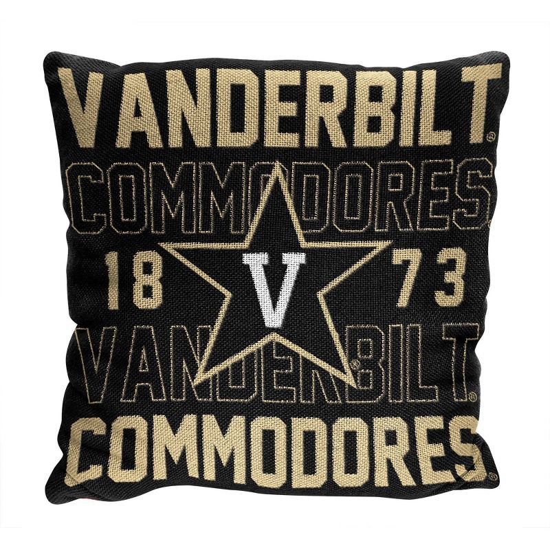 NCAA Vanderbilt Commodores Stacked Woven Pillow, 1 of 4