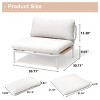 Crestlive Products Patio Furniture Set Oversized Metal Single Sofa Outdoor Sectionals Conversation Set with Cushion, White Frame and Beige Mat - 2 of 4
