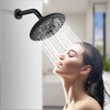 Cobbe Single Handle Bathroom Shower Set with 8-Inch Round 6 Settings ABS Rainshower Showerhead Matte Black Valve Included - 4 of 4