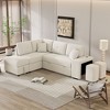 NicBex Modern Pull Out Sofa Bed Chenille Convertible Sleeper Sofa with Ottoman, 2 Stools and 2 Pillows for Living Room - 3 of 4