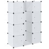 vidaXL Modular Storage White Plastic and chromed steel wire Medium - 2 of 4