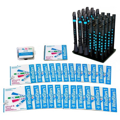 Nuvo WindStars 1 24-Piece Set - Dood & Tood (12 Each) Black/Blue With Instruction Books, Display Stand, and Spare Parts