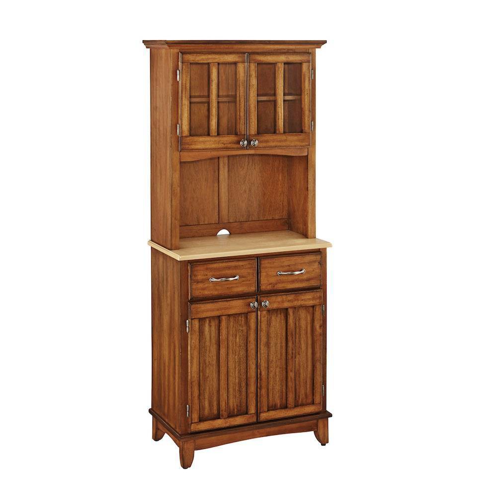 Sideboard Buffet Servers with Wood Top and Hutch  - Home Styles