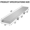 Folding Concession Shelf  - 304 Stainless Steel, Wall Mount, Drop Down, for Food Truck, BBQ, Restaurant - 3 of 4