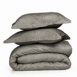 Farm to Home Terrain Organic Duvet Set – 100% Organic Cotton, 300 TC Printed Sateen, Soft Breathable Lightweight, Elegant Bedding - 1 of 4