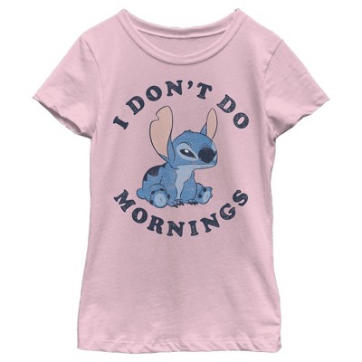 Girl's Lilo & Stitch Angel Large Portrait Graphic Tee Light Pink X Large 