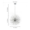 Rennnsan Quindal 19"W 9-Light Sputnik Dandelion Crystal Modern Glam Dimmable Chandelier in Silver - 3 of 4