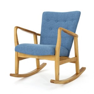 Callum Mid-Century Fabric Rocker - Christopher Knight Home - 1 of 4
