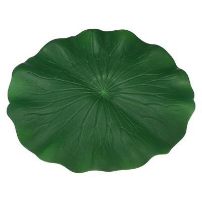 Unique Bargains Artificial Lotus Leaves for Garden Ponds Pool Decoration Green 14.96" 1pcs