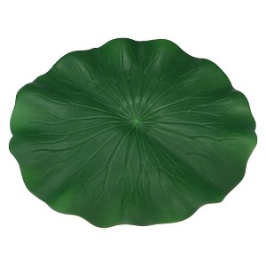 Unique Bargains Artificial Lotus Leaves for Garden Ponds Pool Decoration Green 14.96" 1pcs - 1 of 4