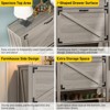 Shoe Cabinet with 2 Flip Drawers, Narrow Slim 5 Tier Shoe Storage Cabinet - 3 of 4