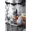 Dexmalle Halloween 6.3x4.3x16" Fabric Standing Orange Gnome W/Black Gnome & Holding Banner - 4 of 4