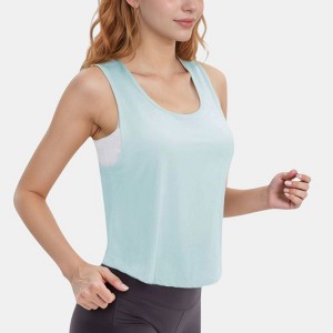 Anna-Kaci Active Women's Sleeveless Scoop Neck Cropped Tank Top for Workout and Casual Layering - 1 of 4