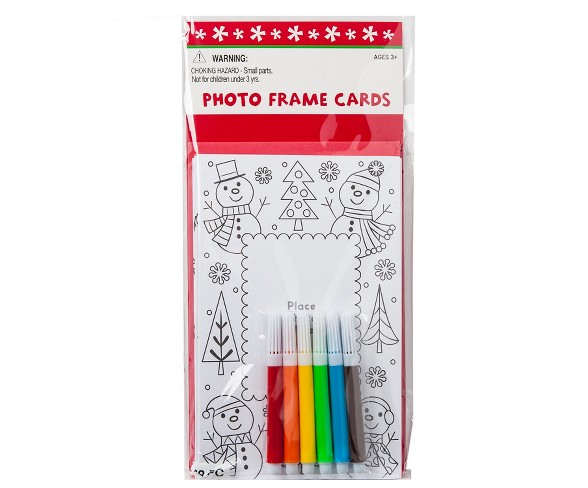 Coloring Photo Cards with Markers 8ct-International Greetings