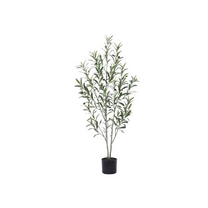 Kazeila Artificial Plastic Olive Tree in Pot, Pre Potted Faux Greenry Olive Tree for Home Decor - 1 of 4
