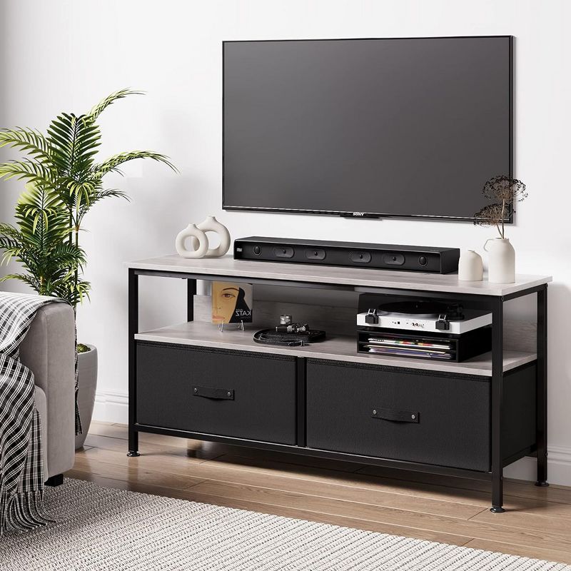 Dresser TV Stand 50 Inch Entertainment Center with Storage TV Stand for Bedroom Small TV Stand Dresser with Drawers and Shelves, 3 of 9