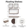 Syemin Decorative Wall Shelf Floating Shelves Wall Mounted Wood Shelf Hanging Bathroom Shelf Home Wall Decor Corner Shelf, Beige, 17.71"*3.93"*1.97" - 4 of 4