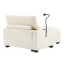 Beige Chenille Reclining Single-Sided Armrest Sofa With Bracket Ultra-Comfortable Single Recliner Sofa For Living Room - 2 of 4