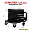 Syemin Tool Boxes and Totes, Mobile Cabinet with Lockable Casters, Chest for Tool Storage, Black, 15.8"*14.3"*15.3" - 4 of 4
