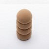 FURNIinspire Ottomans and Benches Plush Velvet Footrest Ottoman with Wooden Base Elegant Design for Modern Living, Beige, 17.1"*17.1"*18.9" - 2 of 4