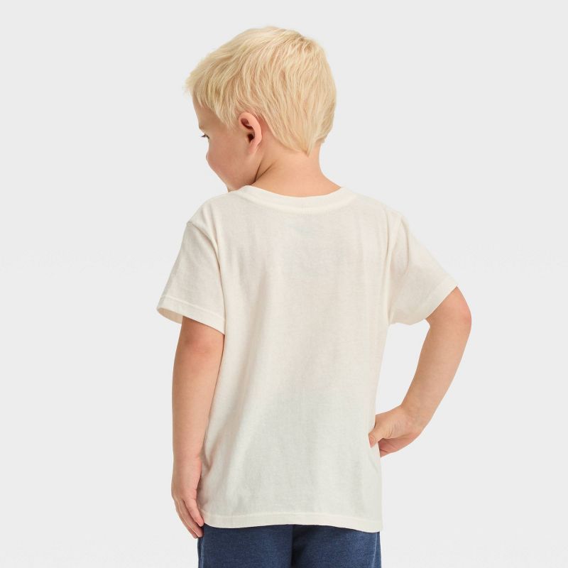 Toddler Boys' Hot Wheels Striped T-Shirt - Off-White, 2 of 8