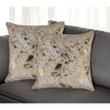 HomeRoots Set of Two 18" Natural and Gold Chevron Cowhide Throw Pillows with Glitter - 2 of 4