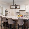 LNC Laius 6-Lights 31.5" Modern Farmhouse Rectangle Wood Kitchen Island Pendant  Lights, Matte Black and Distressed Brown Wood - 4 of 4