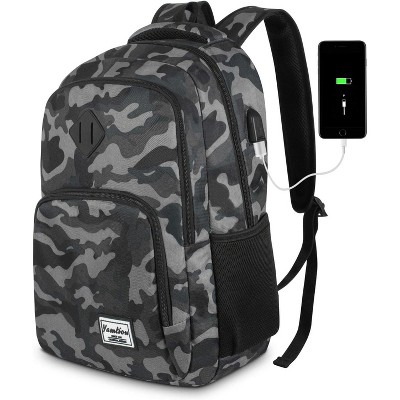 Paaaawaters Backpack for Men and Women,School Backpack for Teenager,15.6 inch Laptop Bookbag with USB Charging port