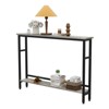 5.9" Narrow Sofa Table, 2 Tier Skinny Console Table with Adjustable Shelf, Slim Behind Couch Table for Living Room, Entryway, Hallway, Foyer - 3 of 4