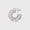 Chunky Graduated Hoop Earring Set 3pc - Wild Fable™ Silver: Plastic, Nickel-Free Metal, Post Closure - 2 of 2