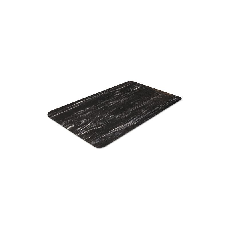Crown Cushion-Step Marbleized Rubber Mat, 24 x 36, Black, 1 of 2