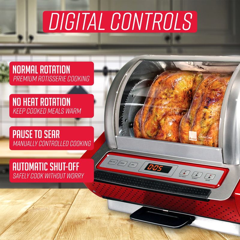 Ronco EZ-Store Rotisserie Oven, Large Capacity 240oz Countertop Oven, Multi-Purpose Basket for Versatile Cooking, 5 of 9