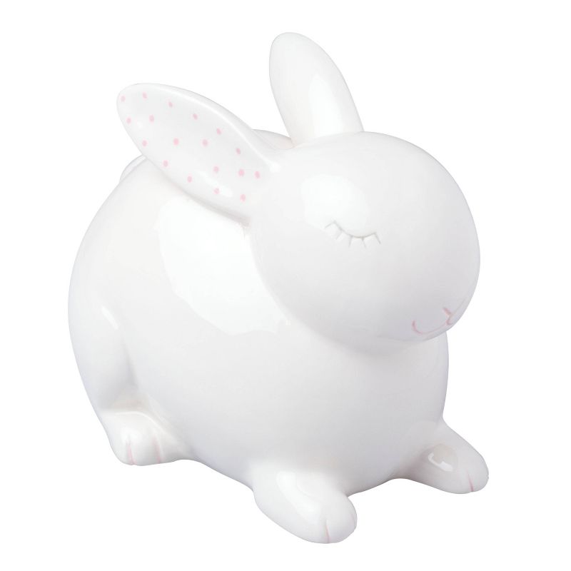 Pearhead Ceramic Bunny Bank - White, 1 of 6