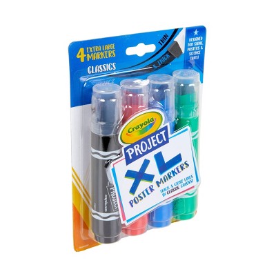 4ct Crayola Project XL Poster Markers - Classic Colors