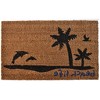 HomeRoots 18" X 30" Brown and Black Coir Tropical Beach Life Outdoor Door Mat - 4 of 4