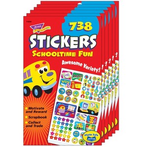 TREND Schooltime Fun Sticker Pad, 738 Sticker Per Pad, Pack of 6 - 1 of 3
